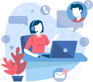 Free call center customer service business solutions vector